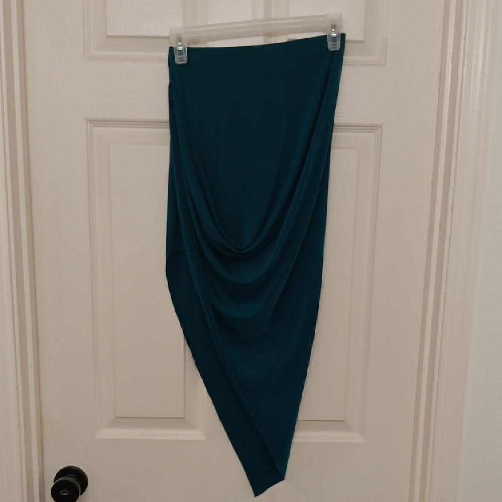 Charlotte Russe Asymmetrical Teal Skirt